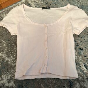 brandy melville pink scoop neck top